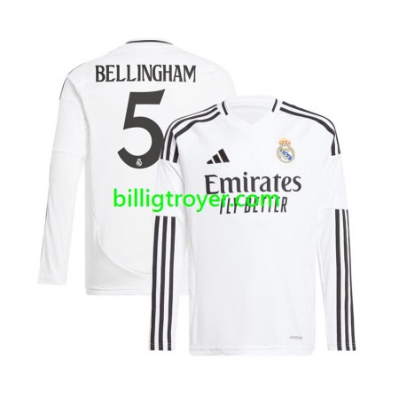 Billige Fotballdrakter Real Madrid Jude Bellingham 5 Hjemmedraktsett 2024/25 Langermet